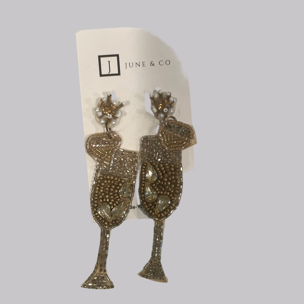 Gold Champagne Earrings